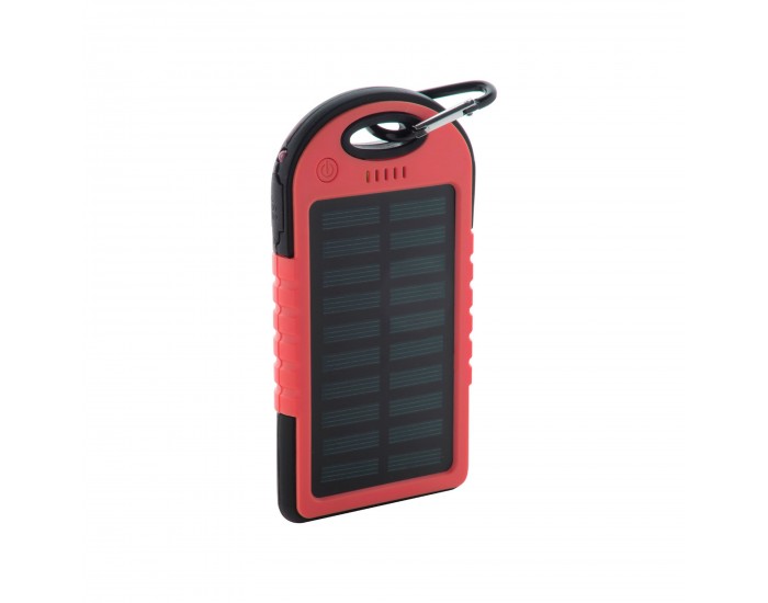Cool Мобилна батерия Durabank Solar, 4000 mAh, червено-черна