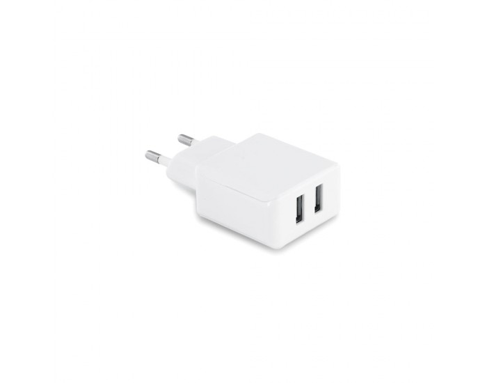 Hi!dea Адаптер Redi, 220V към 5V, 2 USB, бял