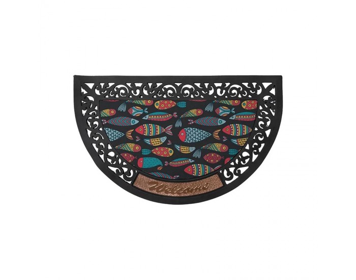 BESTSUB Изтривалка за врата, полукръгла, филцова, 80 х 50 cm