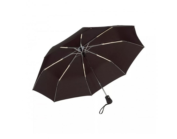 Office 1 Чадър, сгъваем, open-close, с гумирана дръжка, 97 cm, черен