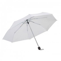 Office 1 Чадър, сгъваем, с пластмасова дръжка, 96 cm, бял - Аксесоари за пътуване
