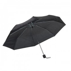 Office 1 Чадър, сгъваем, с пластмасова дръжка, 96 cm, черен - Аксесоари за пътуване