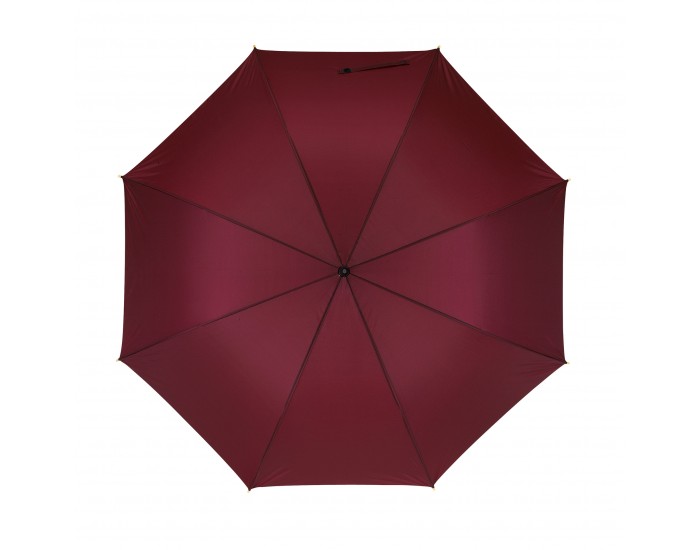 Office 1 Чадър, автоматичен, с извита дървена дръжка, 103 cm, с брандиране, бордо, 50 броя