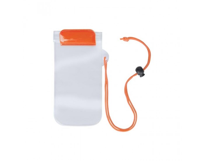 Калъф за телефон Wapro, 95 х 230 mm, прозрачен, оранжев