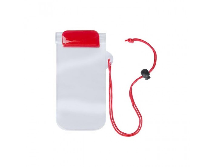 Калъф за телефон Wapro, 95 х 230 mm, прозрачен, червен