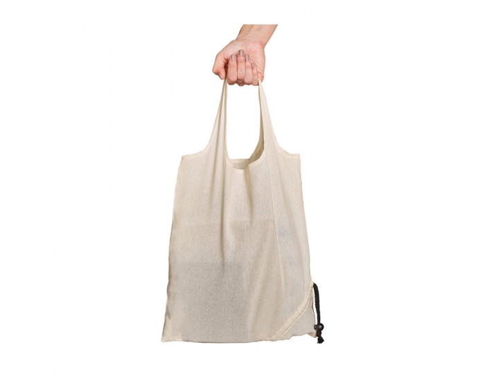 Hi!dea Чанта Orleans, сгъваема, памучна, 37 х 40 cm, натурален цвят
