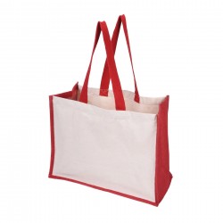 TOPS Торба Future, памук и юта, 42 х 19 х 33 cm, червена - Аксесоари за пътуване