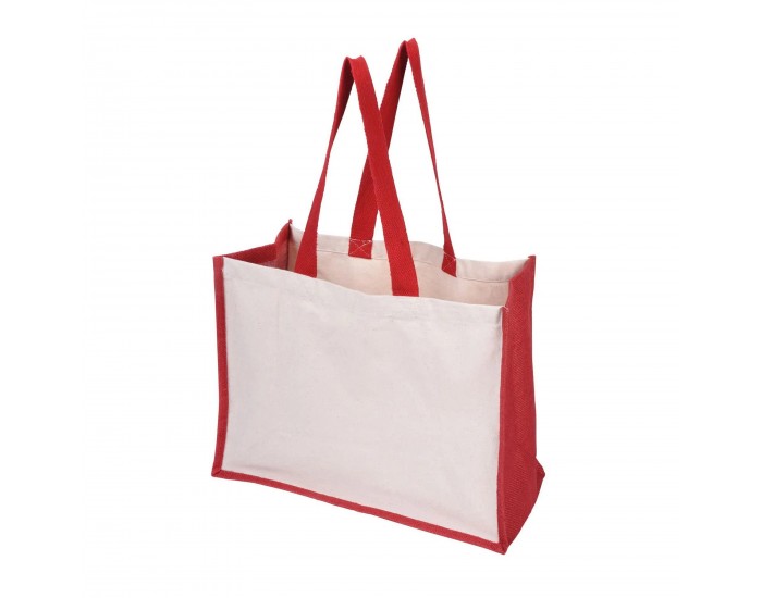 TOPS Торба Future, памук и юта, 42 х 19 х 33 cm, червена