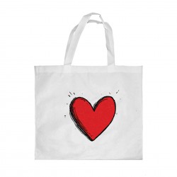 Gift&Go Торбичка Emotion - Сърце, полиестерна, 38 х 39 cm, бяла - Аксесоари за пътуване