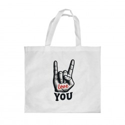 Gift&Go Торбичка Emotion - Хеви метъл, полиестерна, 38 х 39 cm, бяла - Аксесоари за пътуване
