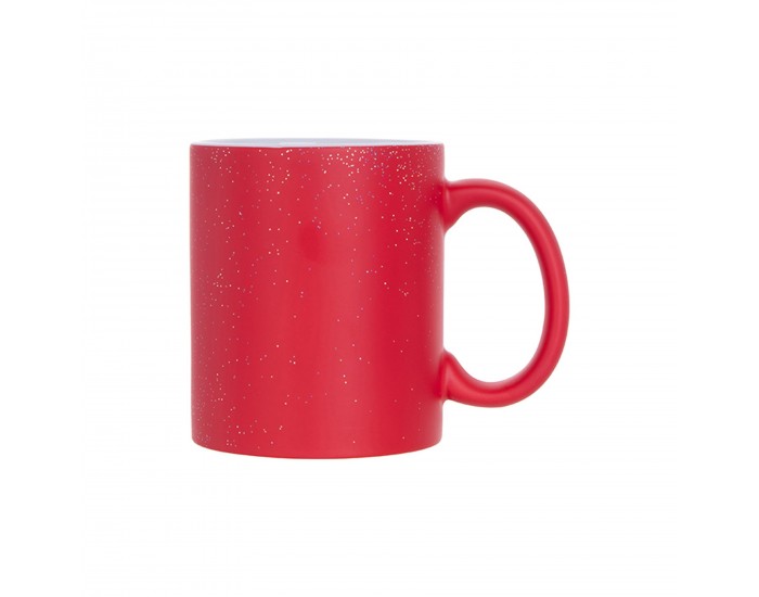 BESTSUB Магическа чаша, керамична, 330 ml, червен мат, с възможност за персонализация