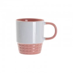 BESTSUB Чаша Stacking, керамична, цветна вътрешност и дръжка, 300 ml, розова - Декорации