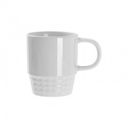BESTSUB Чаша Stacking, керамична, с дръжка, 300 ml, бяла - Декорации