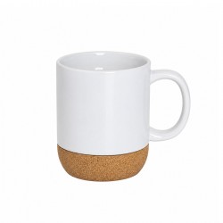 BESTSUB Чаша, керамична, с корково дъно, 420 ml, бяла - Декорации