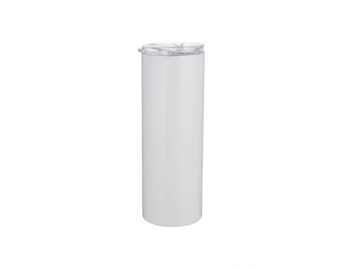 BESTSUB Чаша за път, със сламка, 600 ml, бяла
