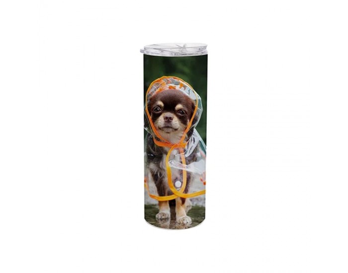 BESTSUB Чаша за път, със сламка, 600 ml, бяла