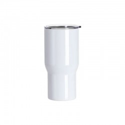 BESTSUB Чаша за пътуване, с капак, инокс, 650 ml, бяла - Декорации