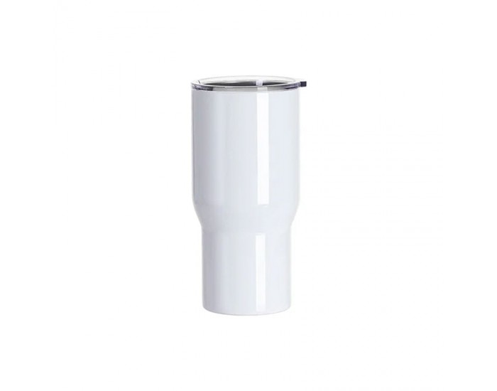 BESTSUB Чаша за пътуване, с капак, инокс, 650 ml, бяла