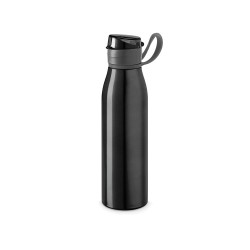 Hi!dea Бутилка Korver, спортна, метална, 650 ml, черна - Hi!dea