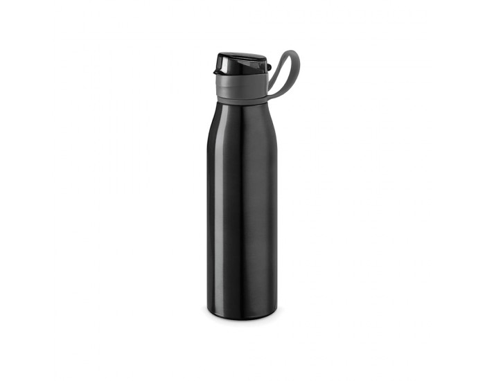 Hi!dea Бутилка Korver, спортна, метална, 650 ml, черна
