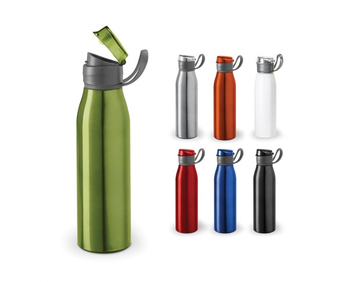 Hi!dea Бутилка Korver, спортна, метална, 650 ml, черна