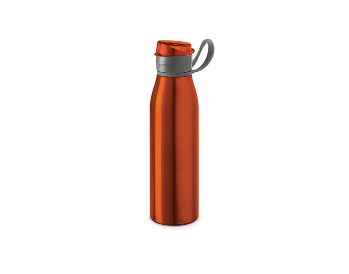 Hi!dea Бутилка Korver, спортна, метална, 650 ml, оранжева