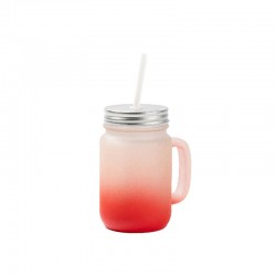BESTSUB Буркан за сублимация Frosted, червен, 350ml - Декорации