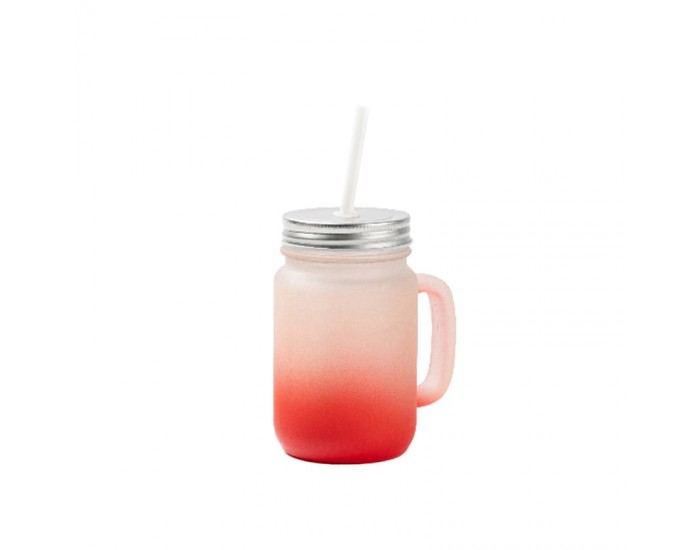 BESTSUB Буркан за сублимация Frosted, червен, 350ml
