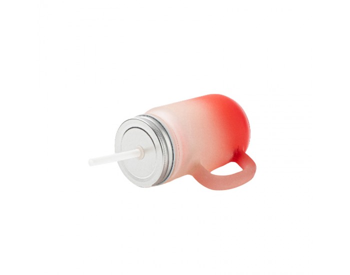 BESTSUB Буркан за сублимация Frosted, червен, 350ml