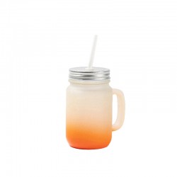 BESTSUB Буркан за сублимация Frosted, оранжев, 350ml - Декорации