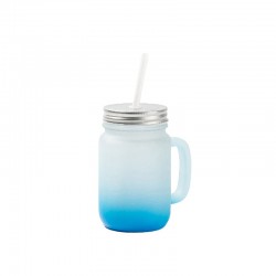 BESTSUB Буркан за сублимация Frosted, светлосин, 350ml - Декорации