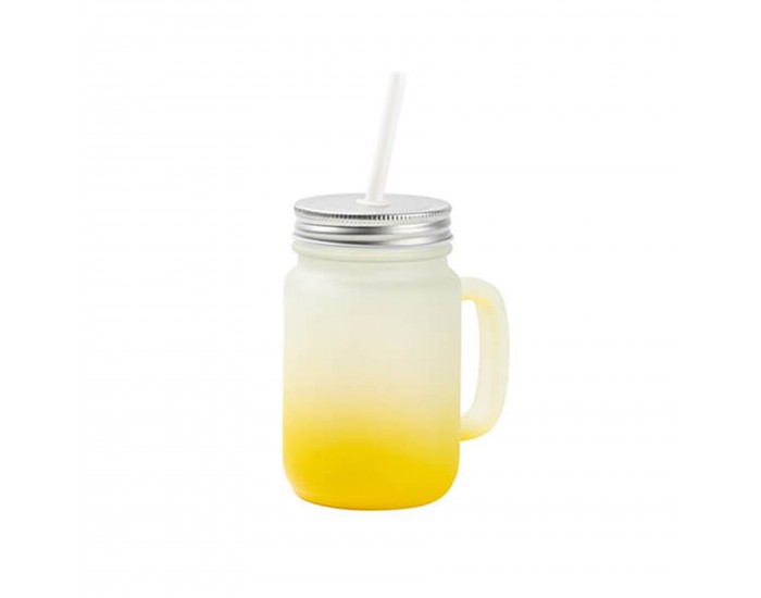 BESTSUB Буркан за сублимация Frosted, жълт, 350ml