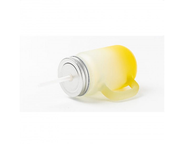 BESTSUB Буркан за сублимация Frosted, жълт, 350ml
