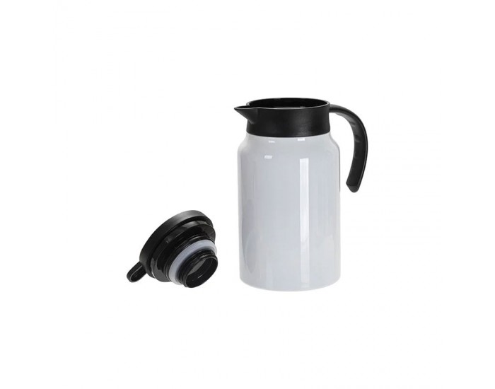 BESTSUB Термокана, с дръжка и капак, 1.5 L, бяло-черна