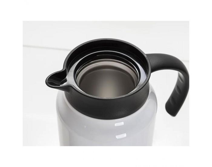 BESTSUB Термокана, с дръжка и капак, 1.5 L, бяло-черна