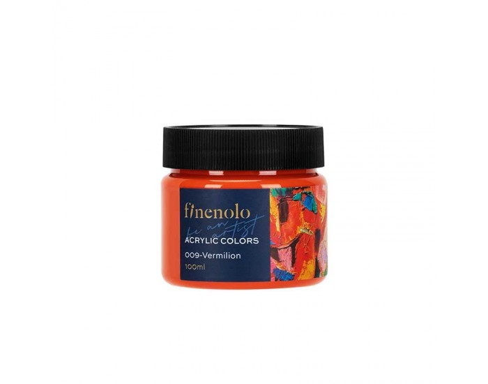 Deli Акрилна боя Finenolo, в бурканче, 100 ml, вермилион