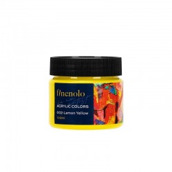 Deli Акрилна боя Finenolo, в бурканче, 100 ml, лимоненожълта - Deli