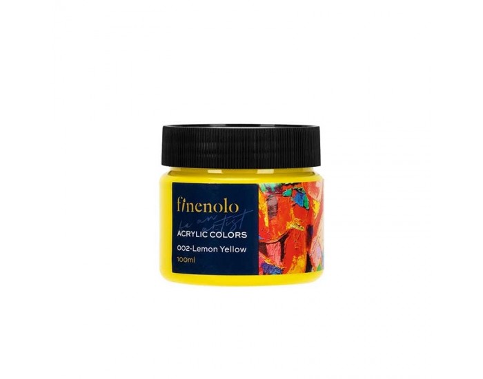 Deli Акрилна боя Finenolo, в бурканче, 100 ml, лимоненожълта