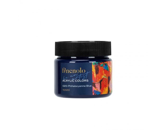 Deli Акрилна боя Finenolo, в бурканче, 100 ml, тъмносиня