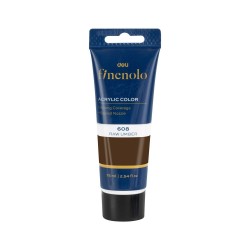 Deli Акрилна боя Finenolo, в тубичка, 75 ml, кафява - Deli