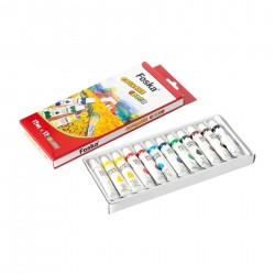 Foska Маслени бои, в тубички, 12 ml, 12 цвята - Изкуство и забавление