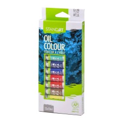 Маслени бои Standart Oil, в тубички по 12 ml, 12 цвята - Изкуство и забавление
