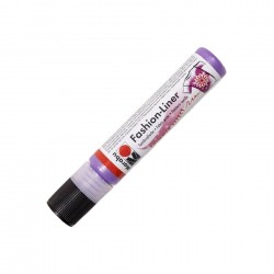 Marabu Контур за текстил Fashion Liner, № 596, лилав брокат, 25 ml - Изкуство и забавление