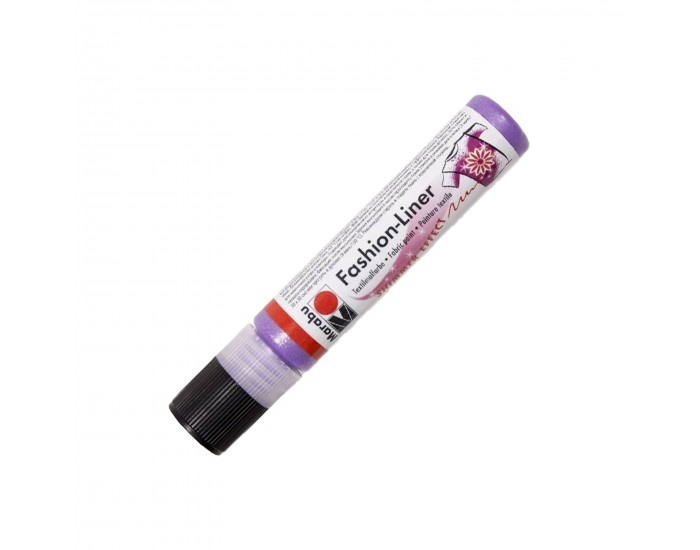 Marabu Контур за текстил Fashion Liner, № 596, лилав брокат, 25 ml