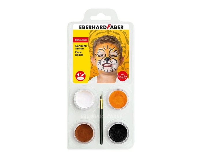 Eberhard Faber Боя за лице Tiger, 4 цвята