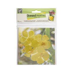 Craft ID Карти Цветя, за рисуване с мъниста, 13 х 13 cm, 2 броя - Craft id
