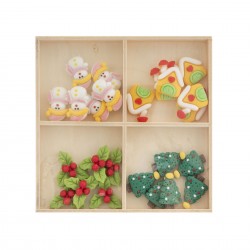 Craft ID Фигурки за декорация - Снежен човек, къщичка, клонка, елха - Craft id