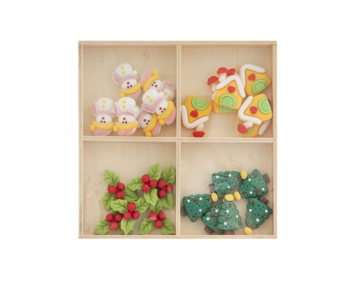 Craft ID Фигурки за декорация - Снежен човек, къщичка, клонка, елха