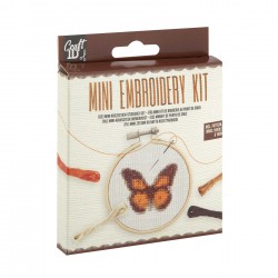 Craft ID Комплект за бродиране Пеперуда, мини, 12.5 х 10 cm - Craft id