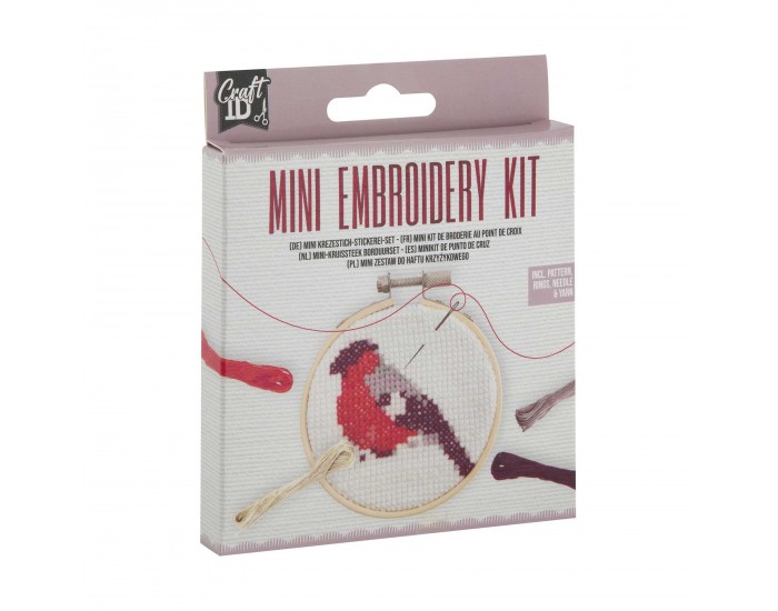 Craft ID Комплект за бродиране Птица, мини, 12.5 х 10 cm